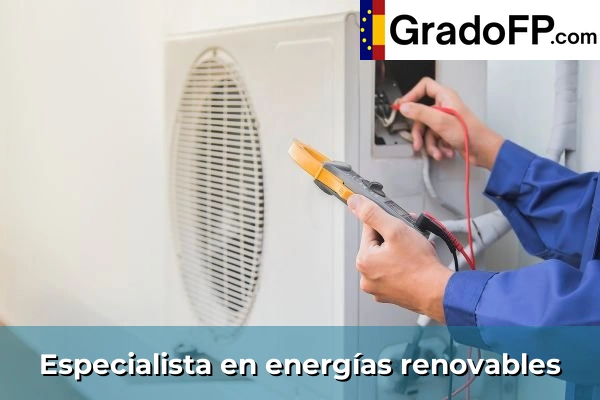 Especialista en energías renovables
